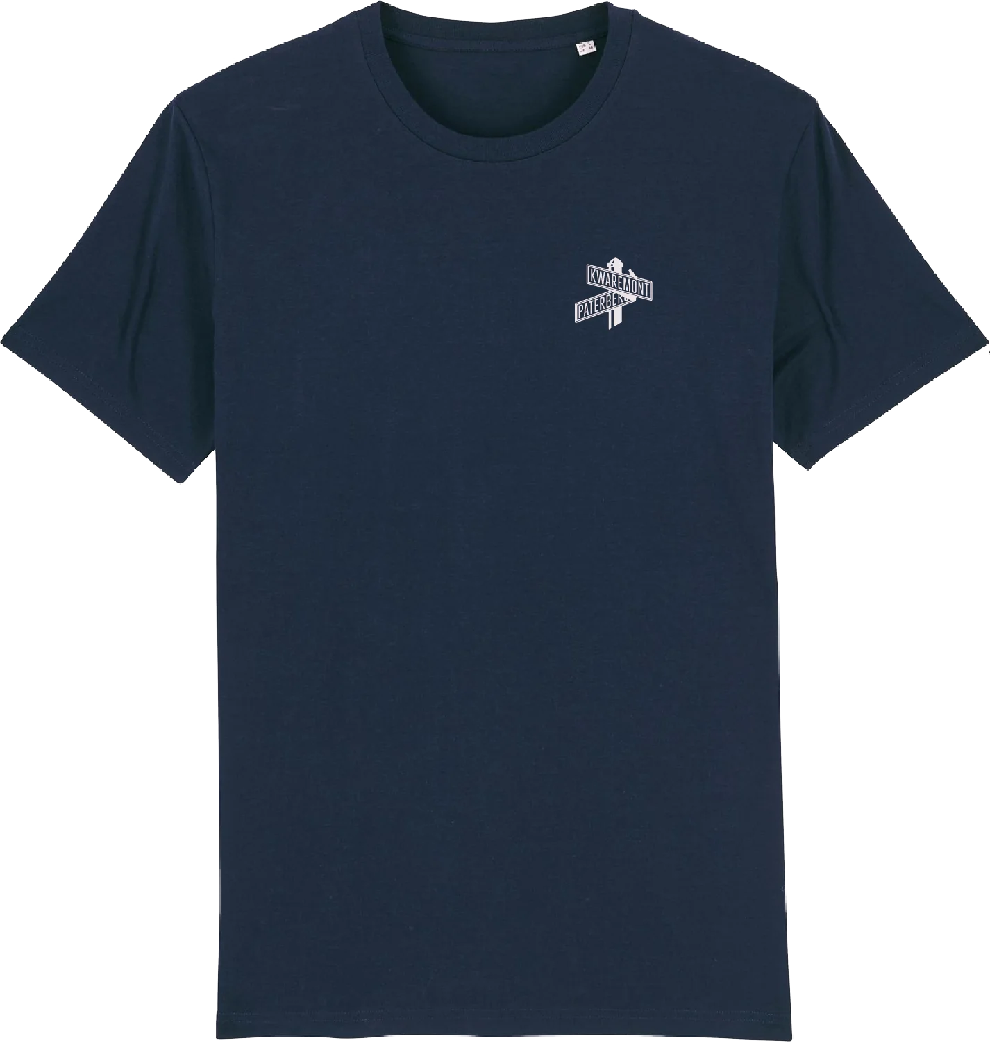 Çois Cycling Legacy Flanders Kwaremont Paterberg road sign unisex cycling T-shirt (navy/offwhite)