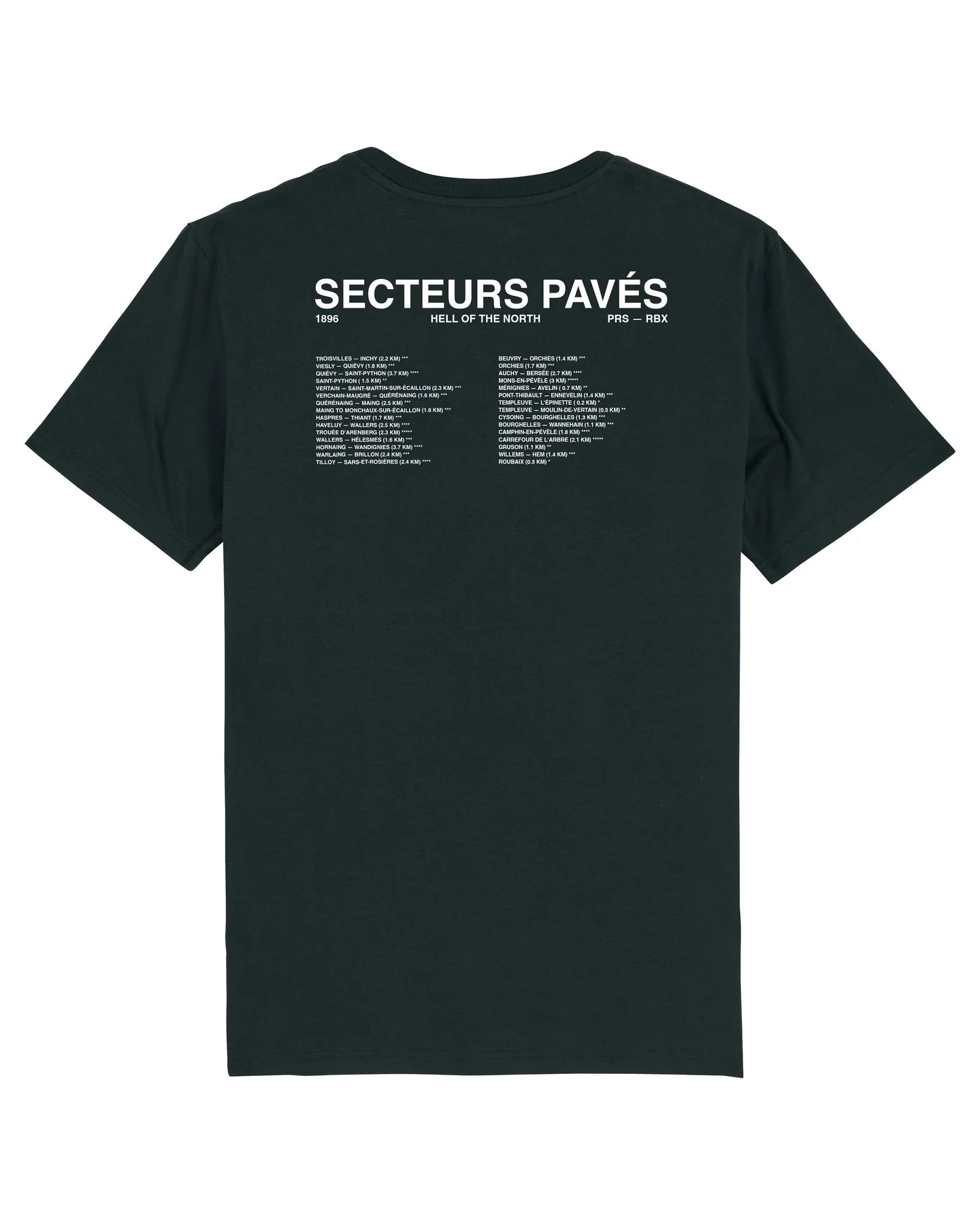 Çois Cycling Legacy Secteurs Pavés Roubaix unisex cycling T-shirt (black)