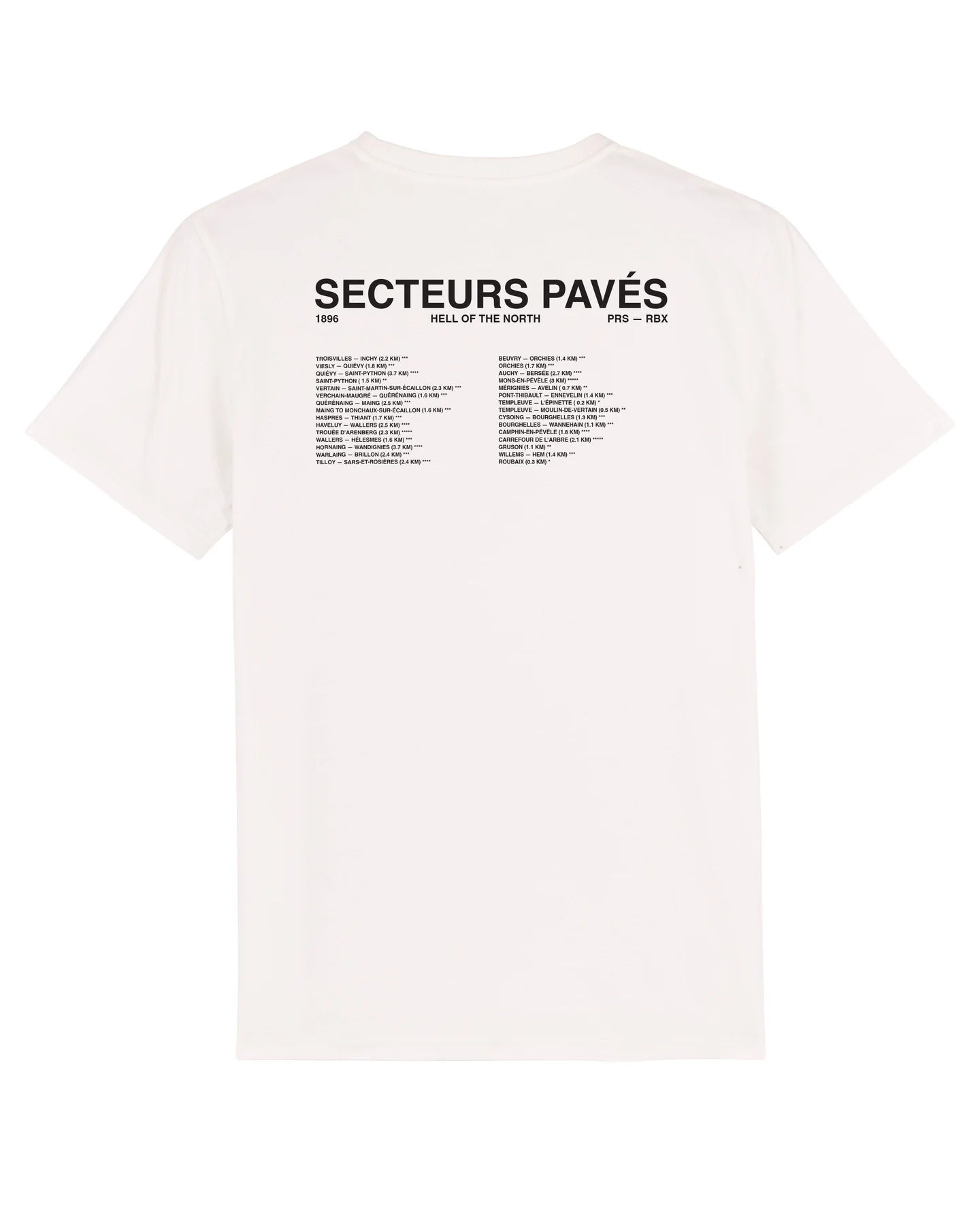 Çois Cycling Legacy Secteurs Pavés Roubaix unisex cycling T-shirt (offwhite)