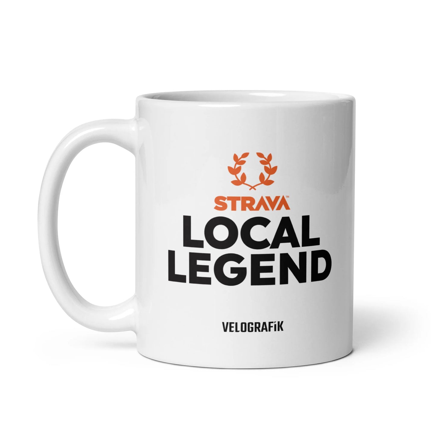 Velografik Strava Local Legend Cycling Krus - Hvid