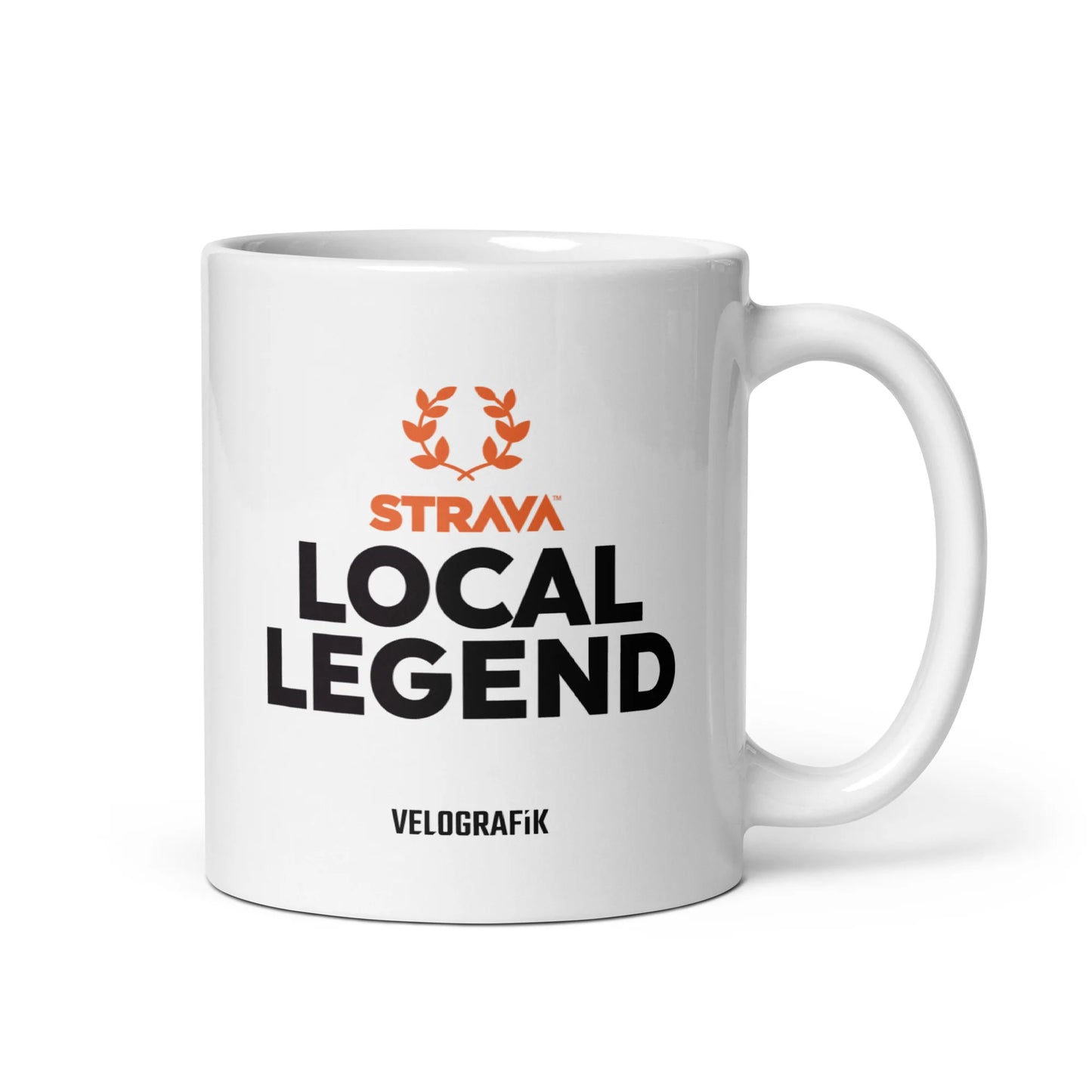 Velografik Strava Local Legend Cycling Krus - Hvid