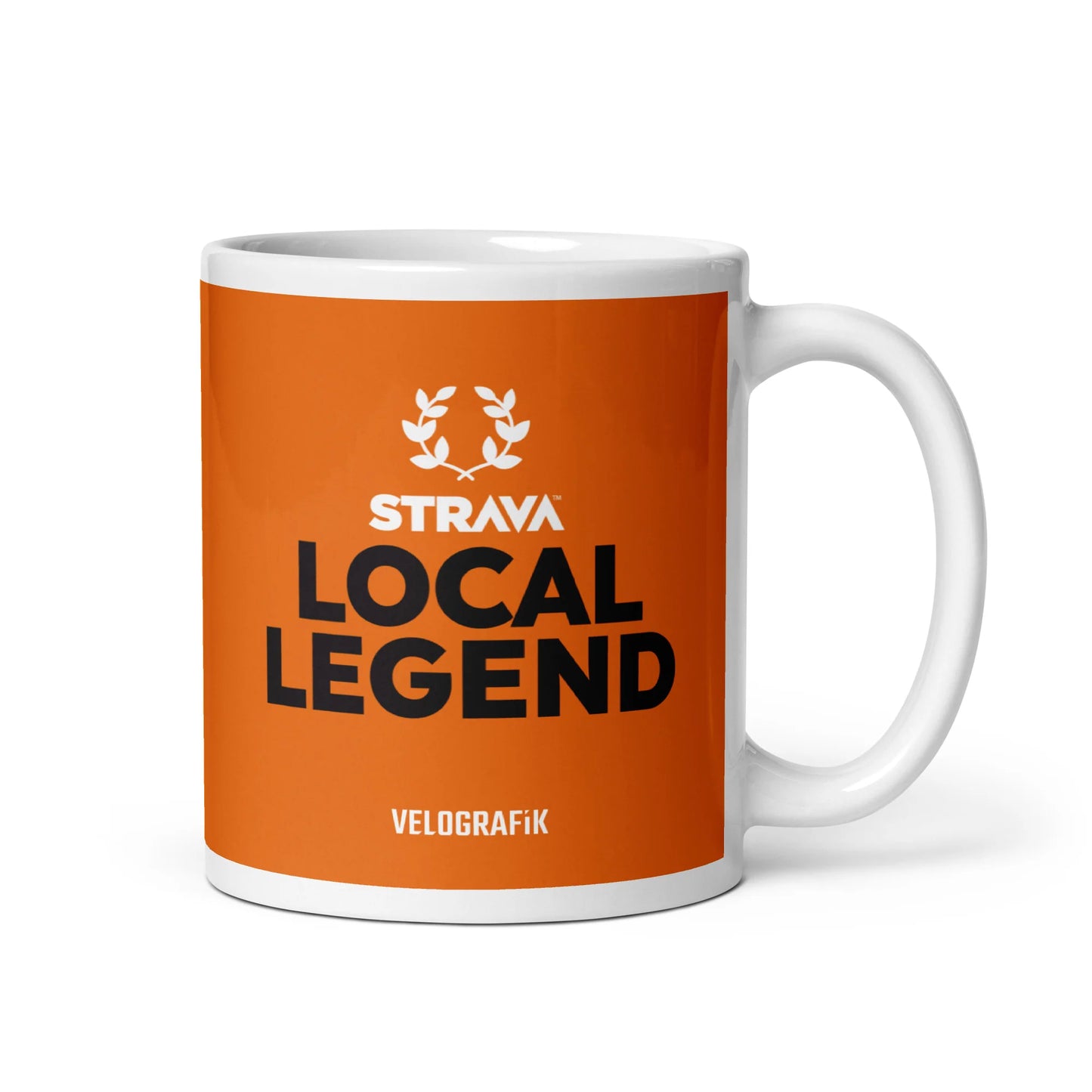 Velografik Strava Local Legend Cycling Krus - Orange