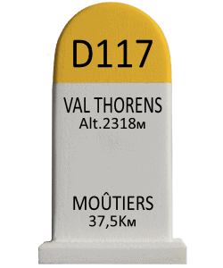 Cyclosouvenir Road Marker - Val Thorens – Moûtiers