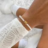 Sailbrace Perle Armbånd Med Cykelmotiv - Guld