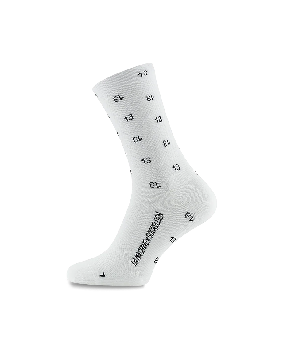 Sockeloen Lucky #13 Cykelsokker - Hvid