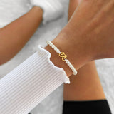 Sailbrace Perle Armbånd Med Cykelmotiv - Guld