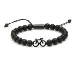 Sailbrace Perle Armbånd Med Cykelmotiv - Sort