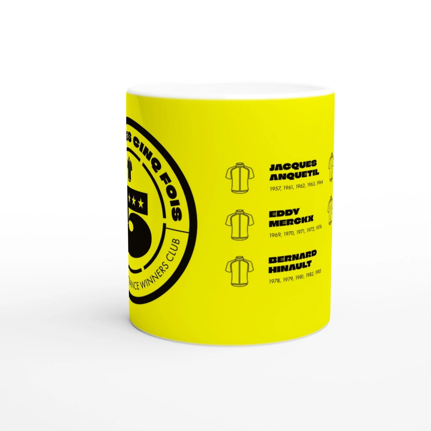 Velografik 5 Times Tour De France Winners Club krus - Gul