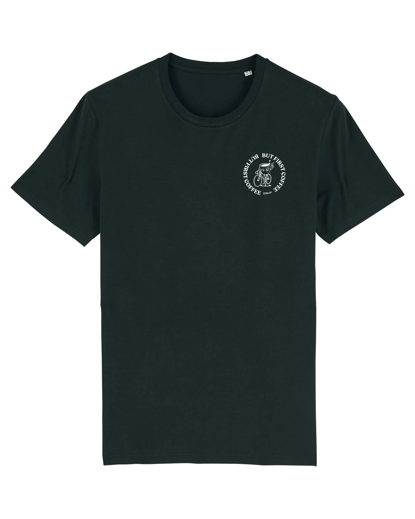 Cois Cycling Legacy But First Coffee unisex cycling T-shirt 2.0 (Black)