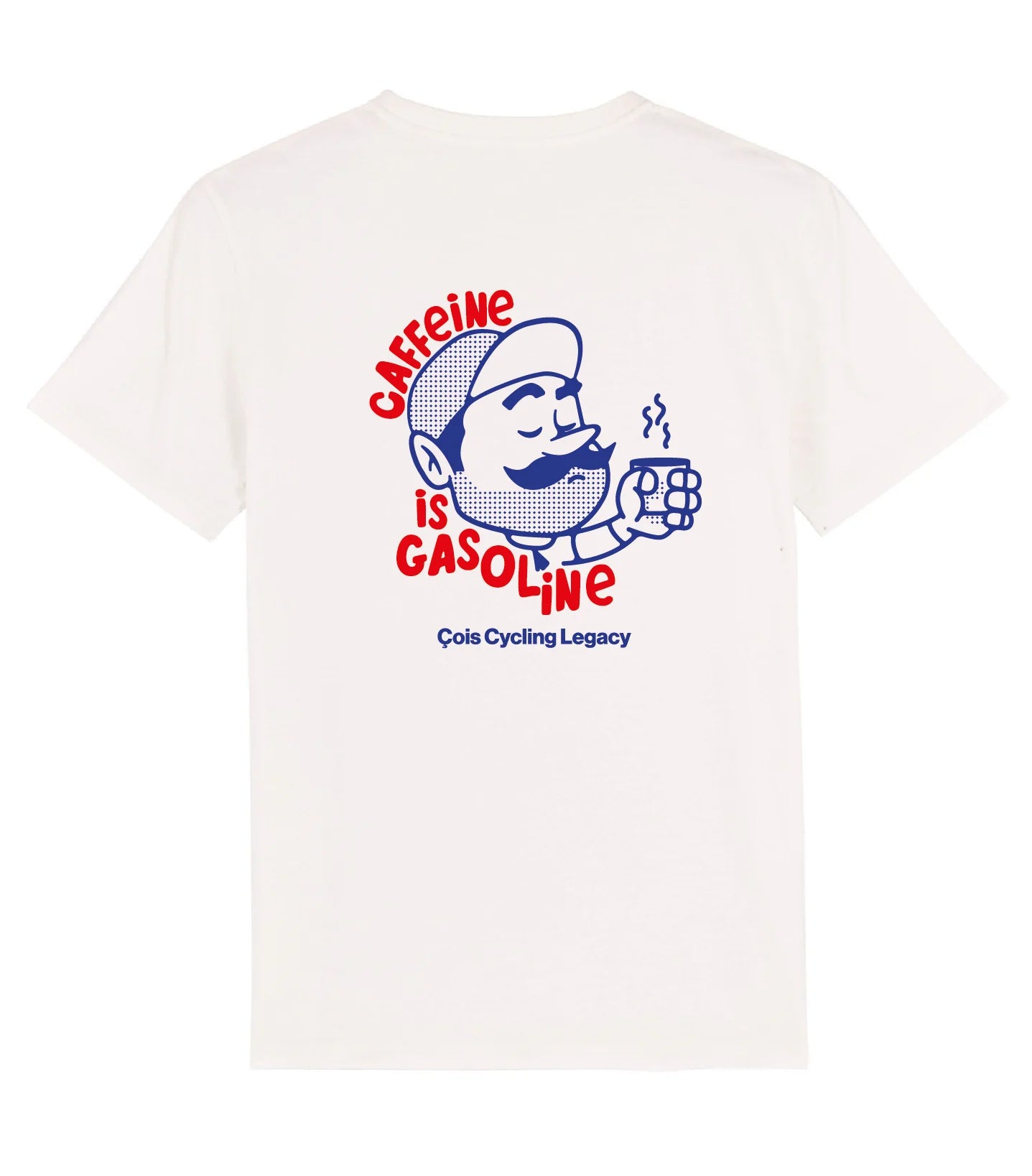 Cois Cycling Legacy Caffeine is gasoline unisex cycling T-shirt - Hvid