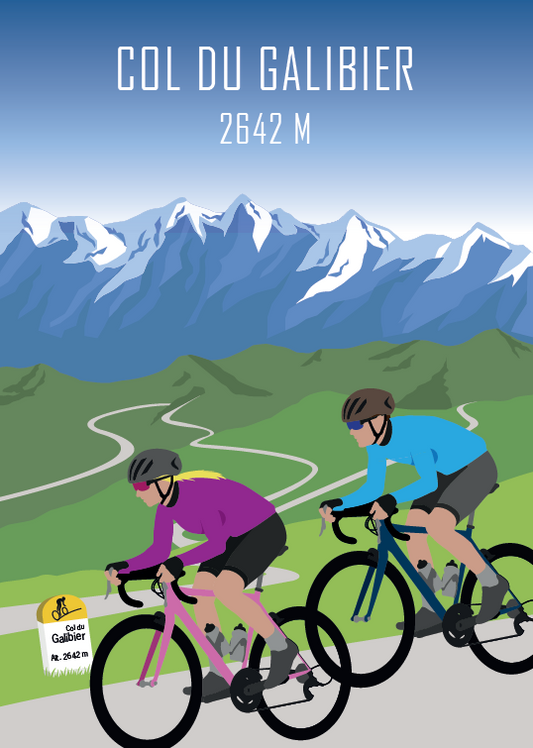Cykelplakater.dk - Col Du Galibier 50x70cm