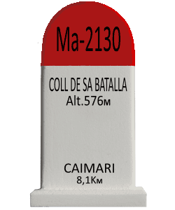 Cyclosouvenir Road Marker - Coll de sa Batalla – Caimari
