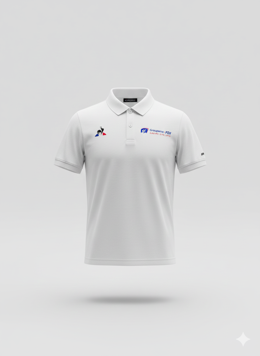 Le Coq Sportif Skjorte Hvid - Groupama FDJ (Restparti)
