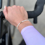 Sailbrace Perle Armbånd Med Cykelmotiv - Rose