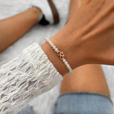 Sailbrace Perle Armbånd Med Cykelmotiv - Rose