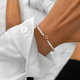 Sailbrace Perle Armbånd Med Cykelmotiv - Rose