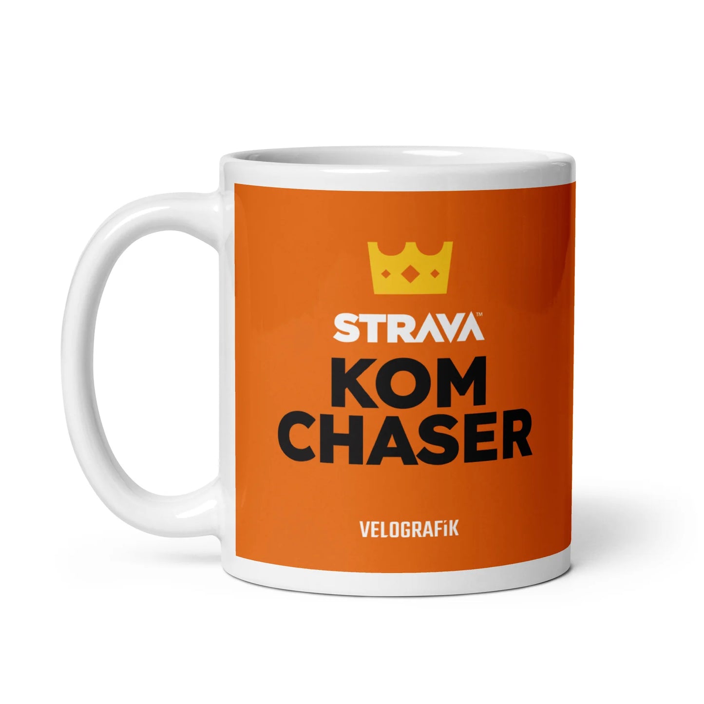 Velografik Strava KOM Chaser Cycling Krus - Orange