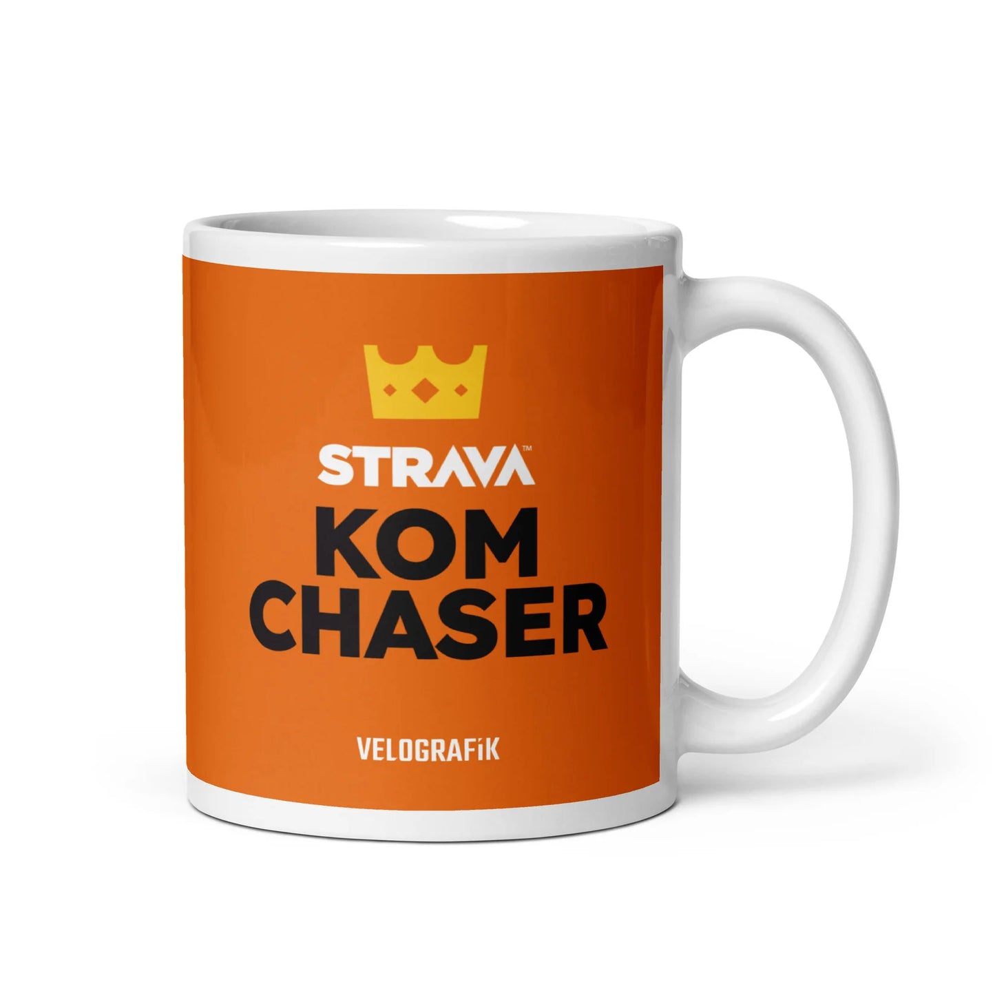 Velografik Strava KOM Chaser Cycling Krus - Orange