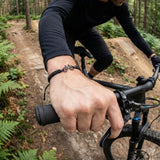 Sailbrace Flettet Armbånd Med MTB Cykelmotiv - Sort