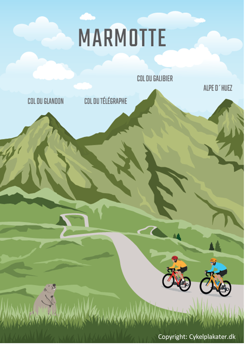 Cykelplakater.dk - Marmotte 21x30cm