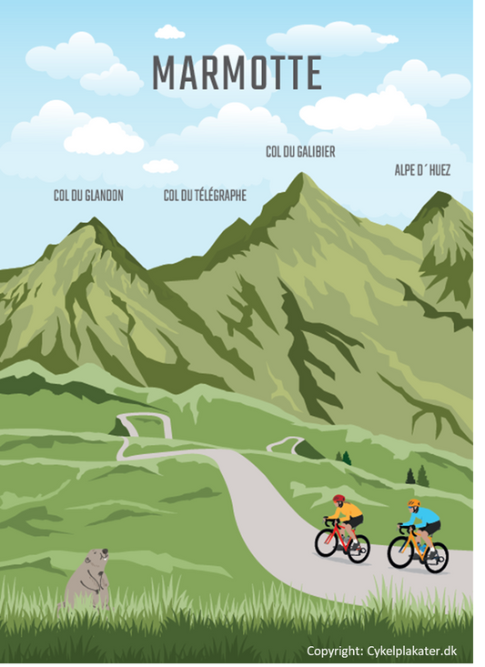 Cykelplakater.dk - Marmotte 21x30cm