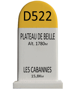 Cyclosouvenir Road Marker - Plateau de Beille – Les Cabannes