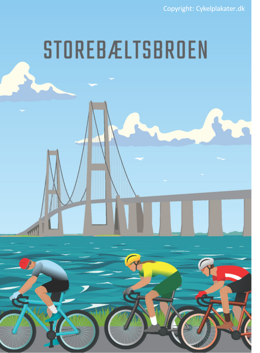 Cykelplakater.dk - Storebæltsbroen 50x70cm