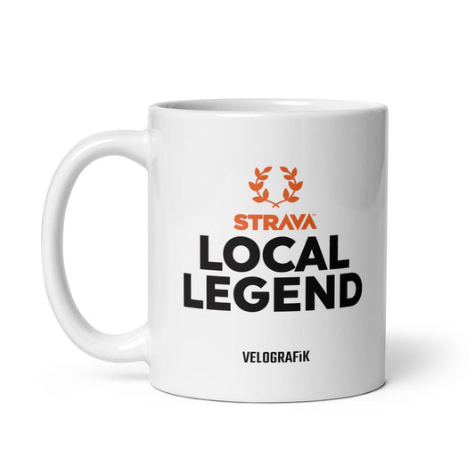 Velografik Strava Local Legend Cycling Krus - Hvid