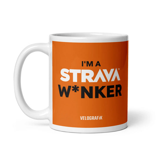 Velografik I'm a Strava W*nker Cycling Krus - Orange