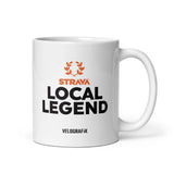 Velografik Strava Local Legend Cycling Krus - Hvid