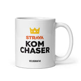 Velografik Strava KOM Chaser Cycling Krus - Hvid
