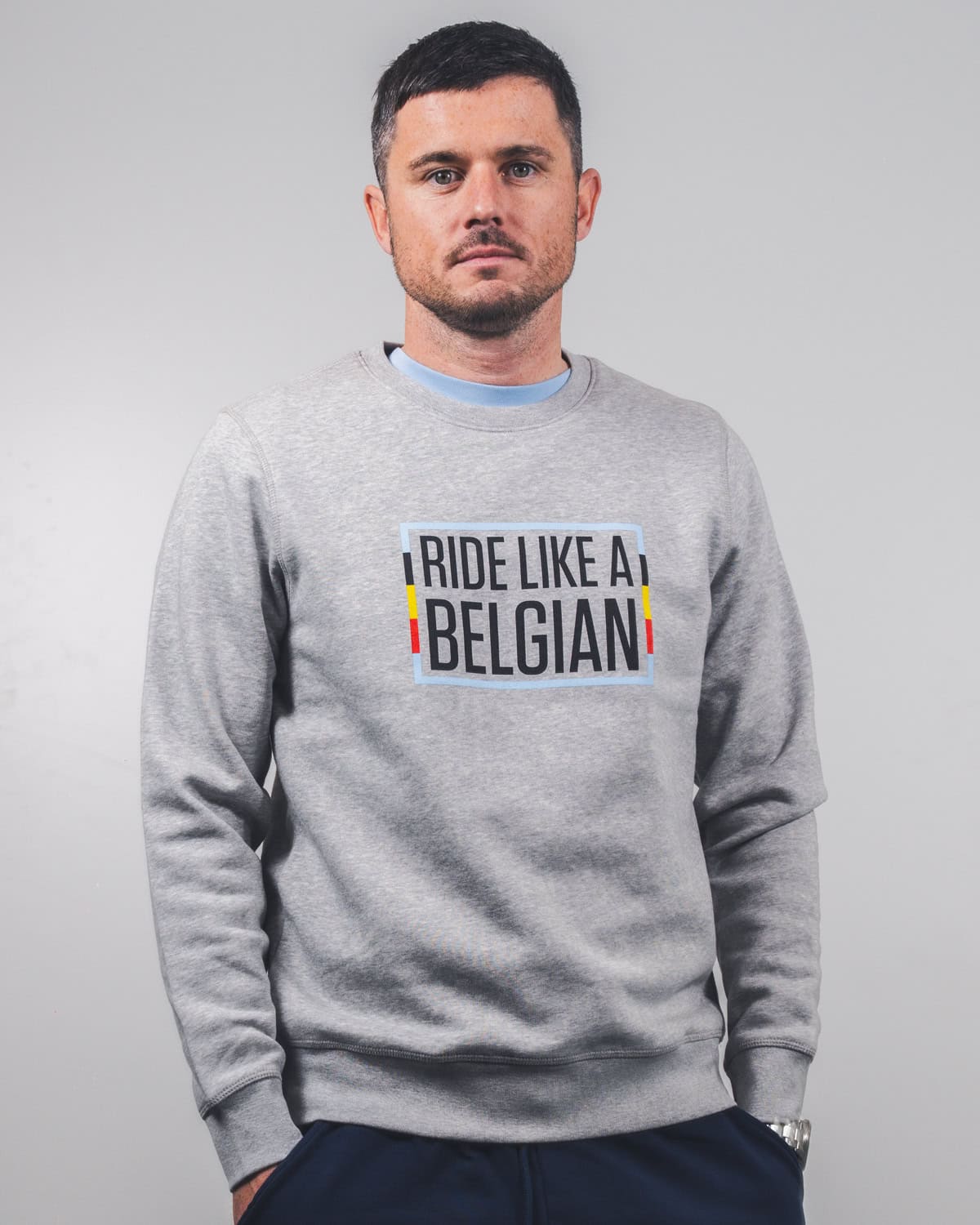 The Vandal Sweatshirts Ride Like A Belgian - Grå