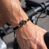 Sailbrace Flettet Armbånd Tour Med Cykelmotiv - Gul