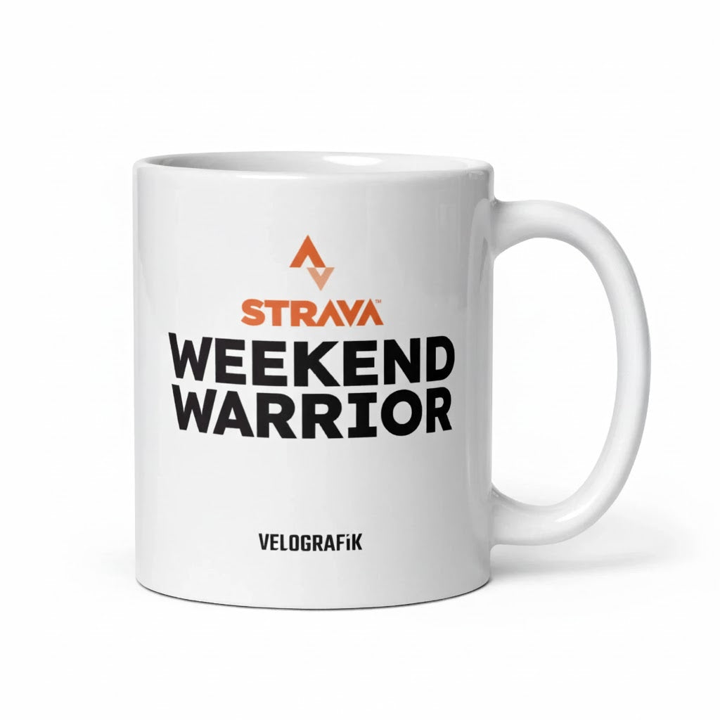 Velografik Strava Weekend Warrior Cycling Krus - Hvid