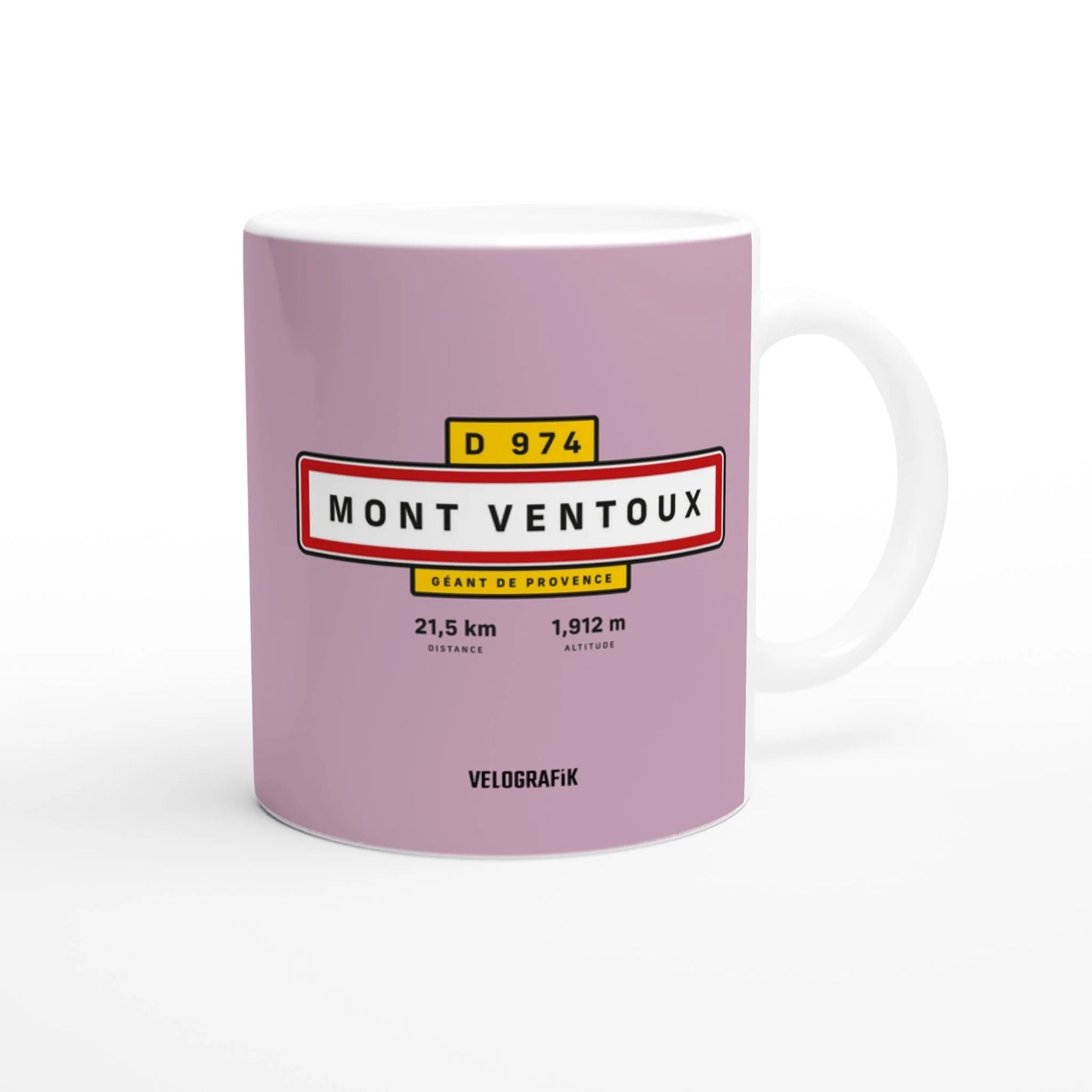 Velografik Mont Ventoux Classic Col Cycling Road Sign Krus