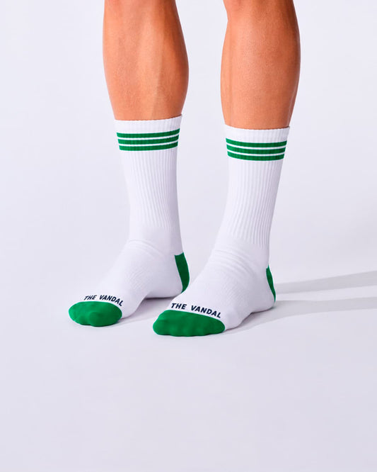The Vandal Casual Sokker - Green stripe