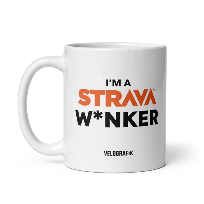 Velografik I'm a Strava W*nker Cycling Krus - Hvid