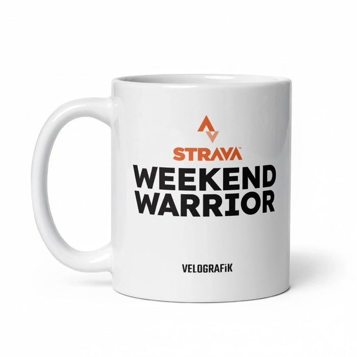 Velografik Strava Weekend Warrior Cycling Krus - Hvid